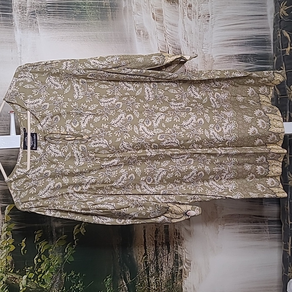 New with tags! Bohee Wohee Womens Large flowy boho green leafy midi dress